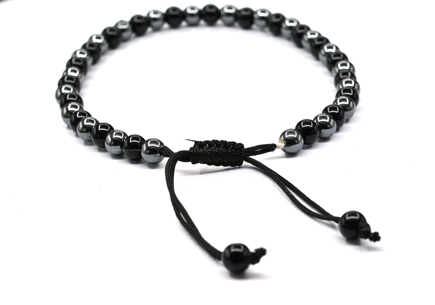 Amazing Gemstone Hematite Black Obsidian Anklet - Anti Swellig Ankle Bracelet, Weight Loss Aid Ankle Bracelet for Men Women