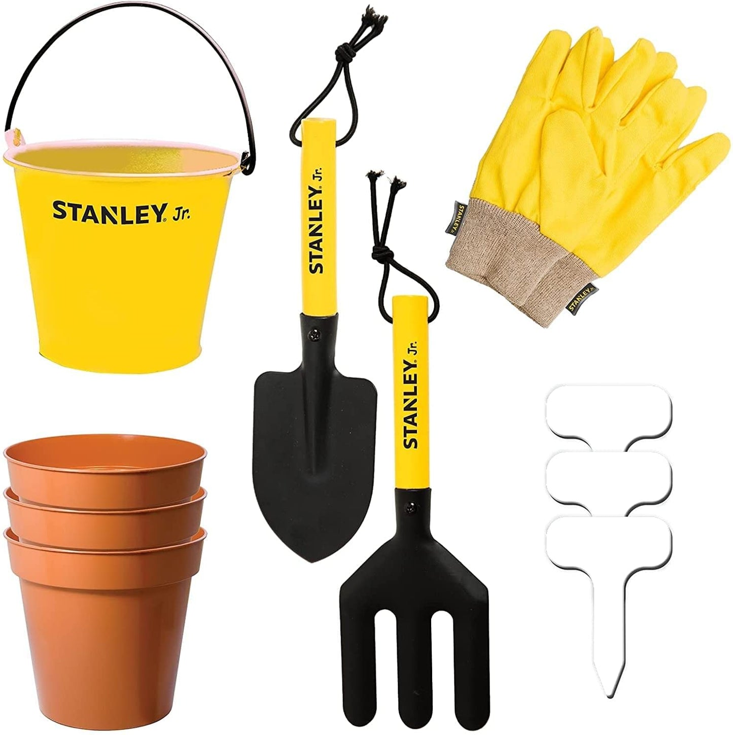 Stanley Jr - 10-Piece Garden Tools Set with Sun Hat and Bag for Kids