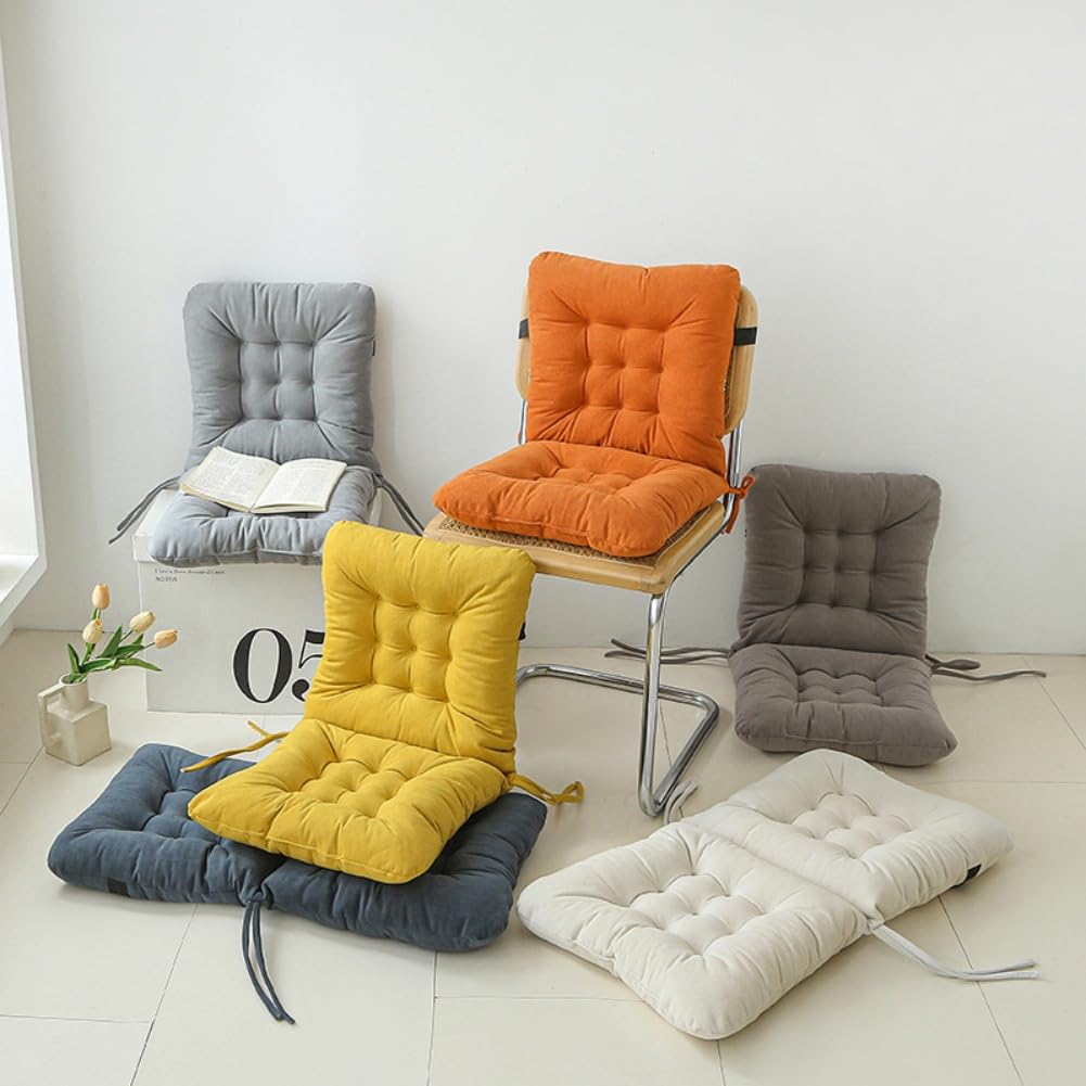 Yuthsona Desk Chair Cushion with Ties Office Seat Cushion Non-Slip Comfort Dorm Pad for Dorm, Desk, Dining Chair, Floor Sitting