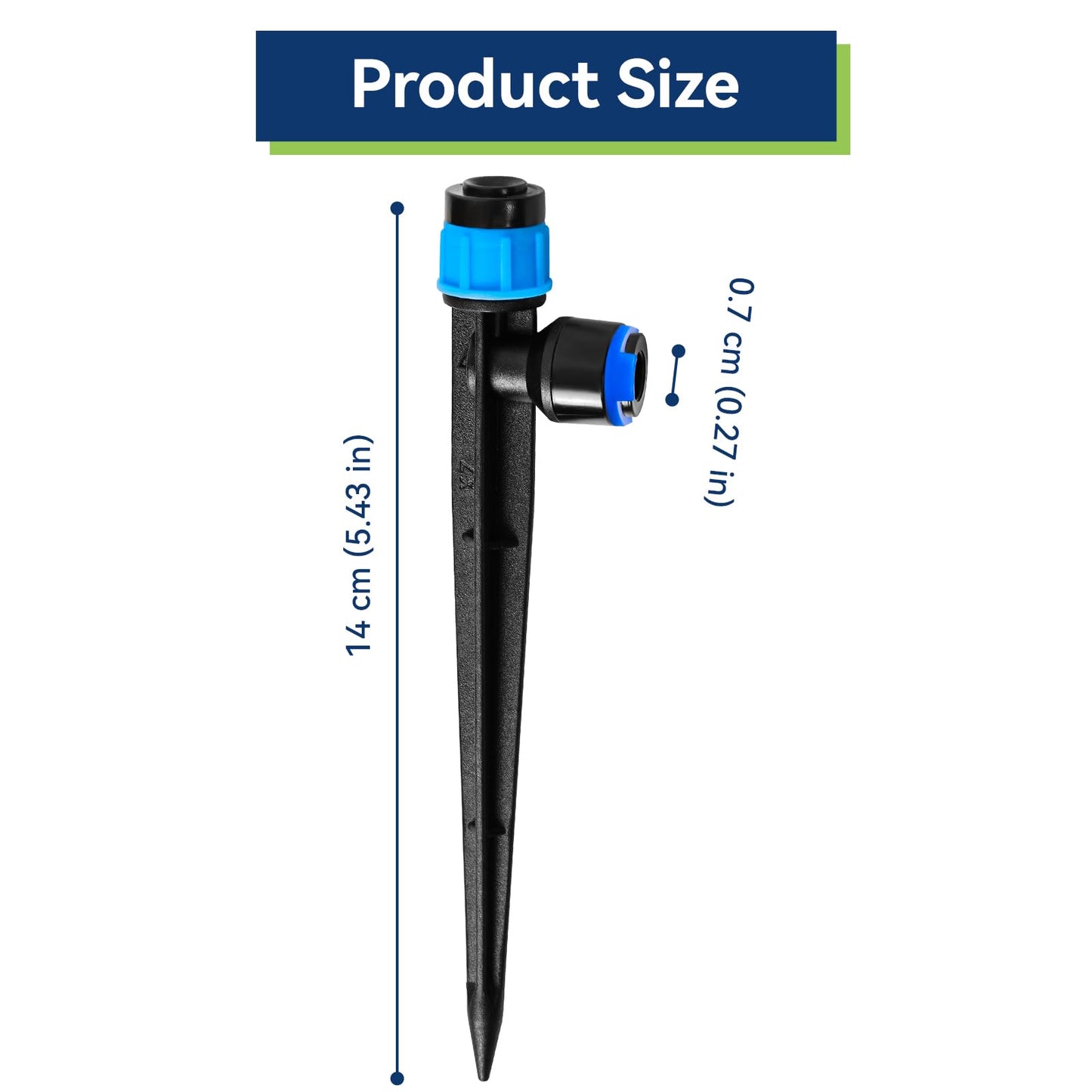 YAIRMIS 20PCS 1/4 inch Tubing Drip Irrigation Emitters Sprayer,360 Degree Drip Emitter Sprayer with Stake, Irrigation Dripper Sprinklers for Drip Irrigation System
