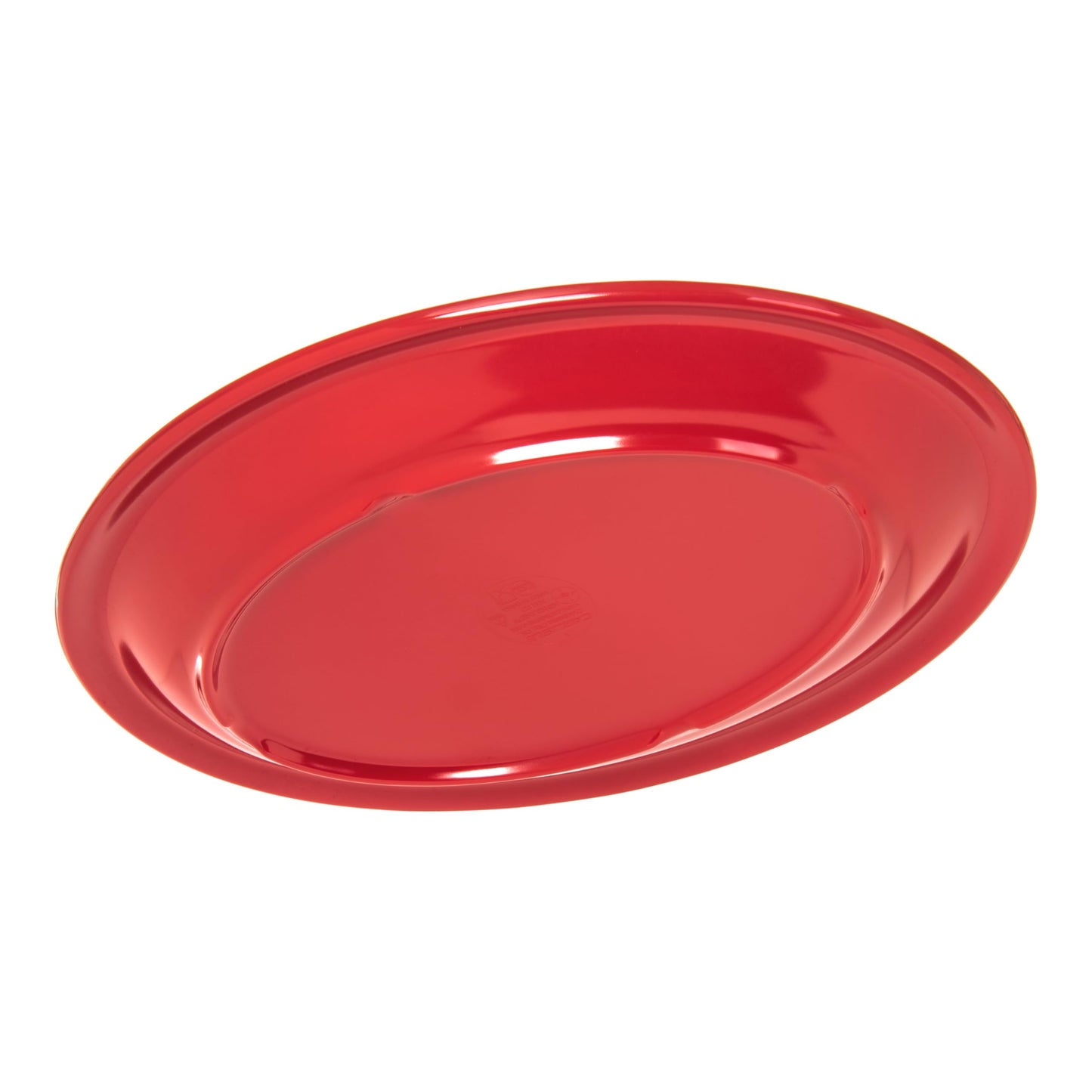 Carlisle FoodService Products Kingline Plastic Oval Platter Oval Tray for Home and Restaurant, Melamine, 12 x 9 Inches, Red