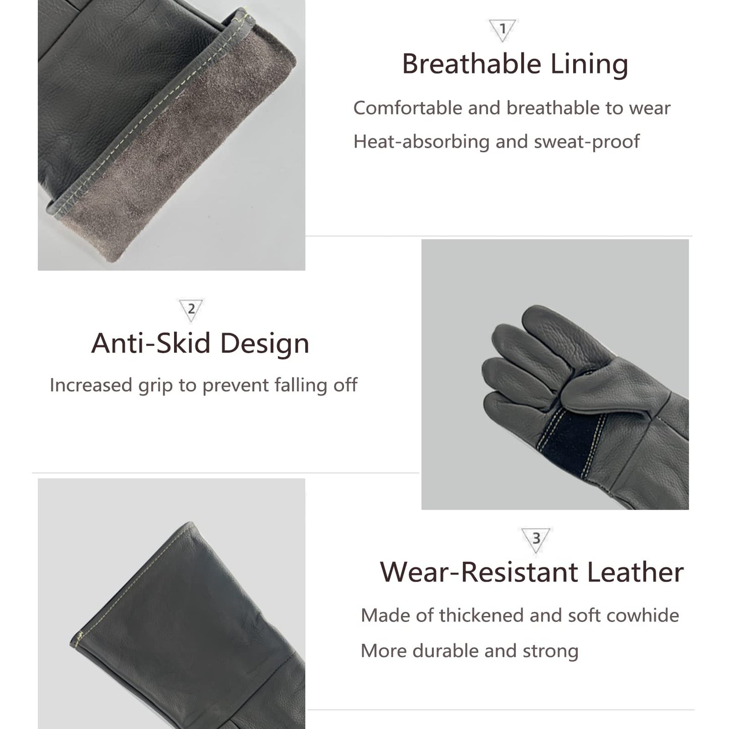 FIPASEN Animal Handling Gloves Bite Resistant, 60cm/ 23.6In Bite Proof Glove for Welding, Gardening, Handling Cat/Dog/Bird/Snake/Lizard/Falcon/Reptile, Anti-Bite Work Gloves (Deep Color)