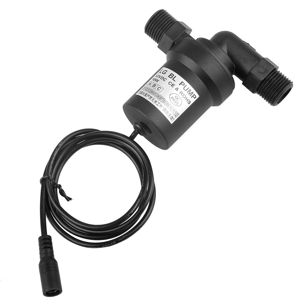 DC Solar Brushless,DC 12V Submersible Pump Solar Hot Booster Pump for Water Circulation System,8L/min 1/2'' Thread,55? High Temperature