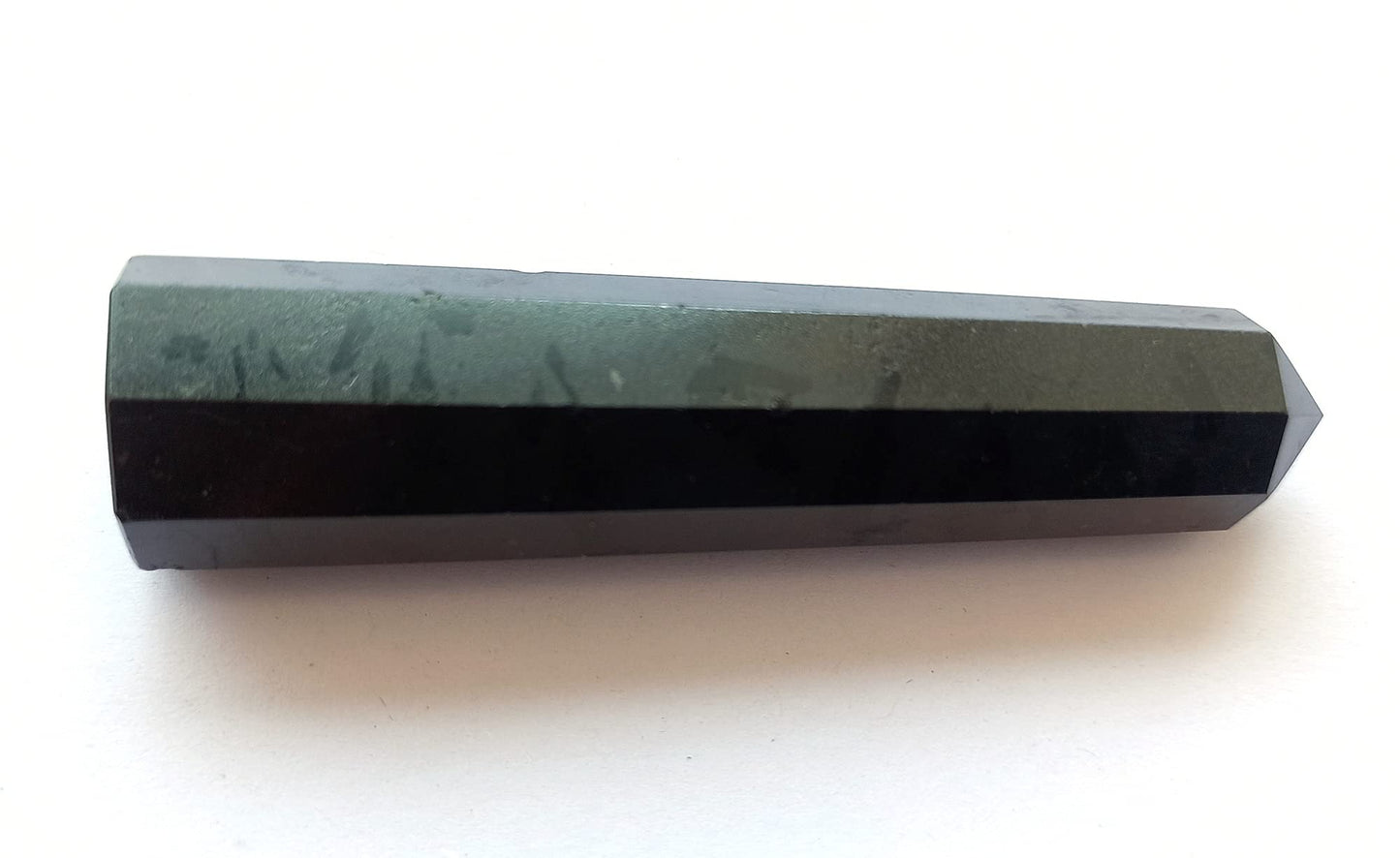 WholesaleGemShop-GEMSCITE 3 Inch Black Tourmaline Gemstones Obelisk Tower Jumbo Facet Aura Rock Crystal Natural Polished Earth Wand Spirit