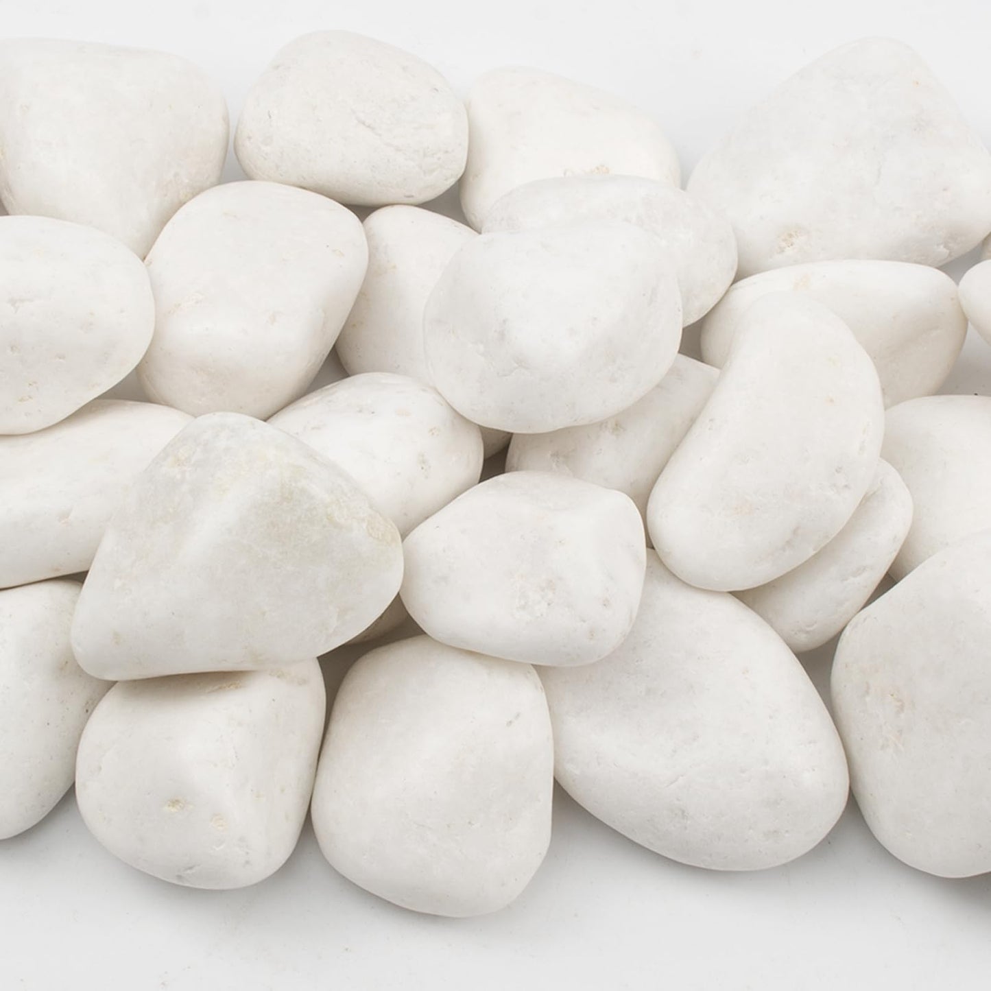10lbs White Natural River Rocks, Polished Pebbles for Plants Garden, 2-3 inch Decorative White Stones, Ideal for Fish Tank, Vases, Crafting, Home Decor and Garden Landscaping Rocks