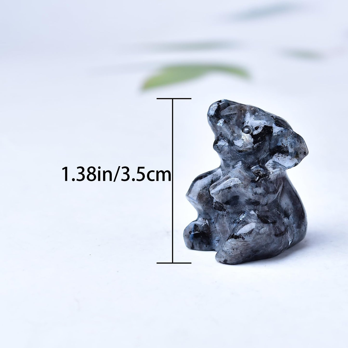 WUYOUSHI Shimmer Stone Elephant Decor Figurine Crystals and Healing Stones Elephant Statue Polished Pocket Gemstones Bedroom Office Desk Home Decoration A Lucky Decoration