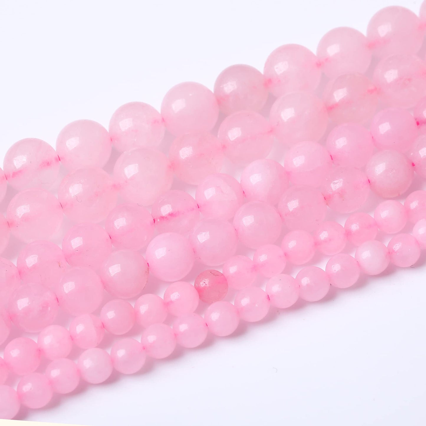 10MM Rose Quartz Round Loose Beads Natural Gem Beads Crystal Energy Stone Beads for Jewelry Making DIY Bracelet Necklace