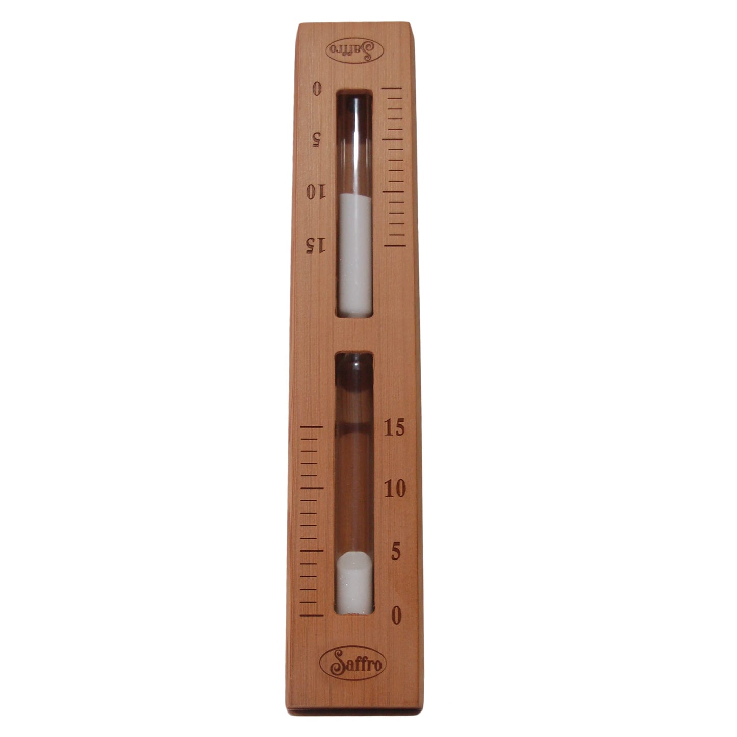 Saffro Sand Timer for Sauna, Red Cedar Hourglass Beautifully Crafted, Wall Mounted for Easy Use, 15 Minute Timer for Fine Experience