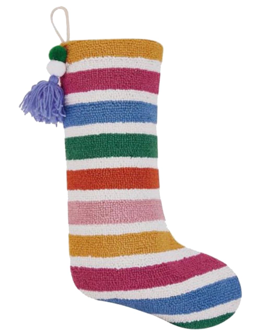 Peking Handicraft Ampersand Rainbow Tassel Hook Christmas Stocking