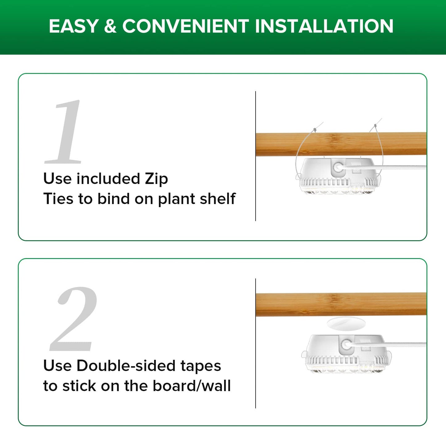 SANSI Grow Lights LED Pot Clip Plant Light, 4000K Full Spectrum 4-Level Dimmable, Auto On Off+Puck Grow Light, 10W (150 Watt Equiv) Full Spectrum 2-Head Lamp for Plants with Ceramic Tech