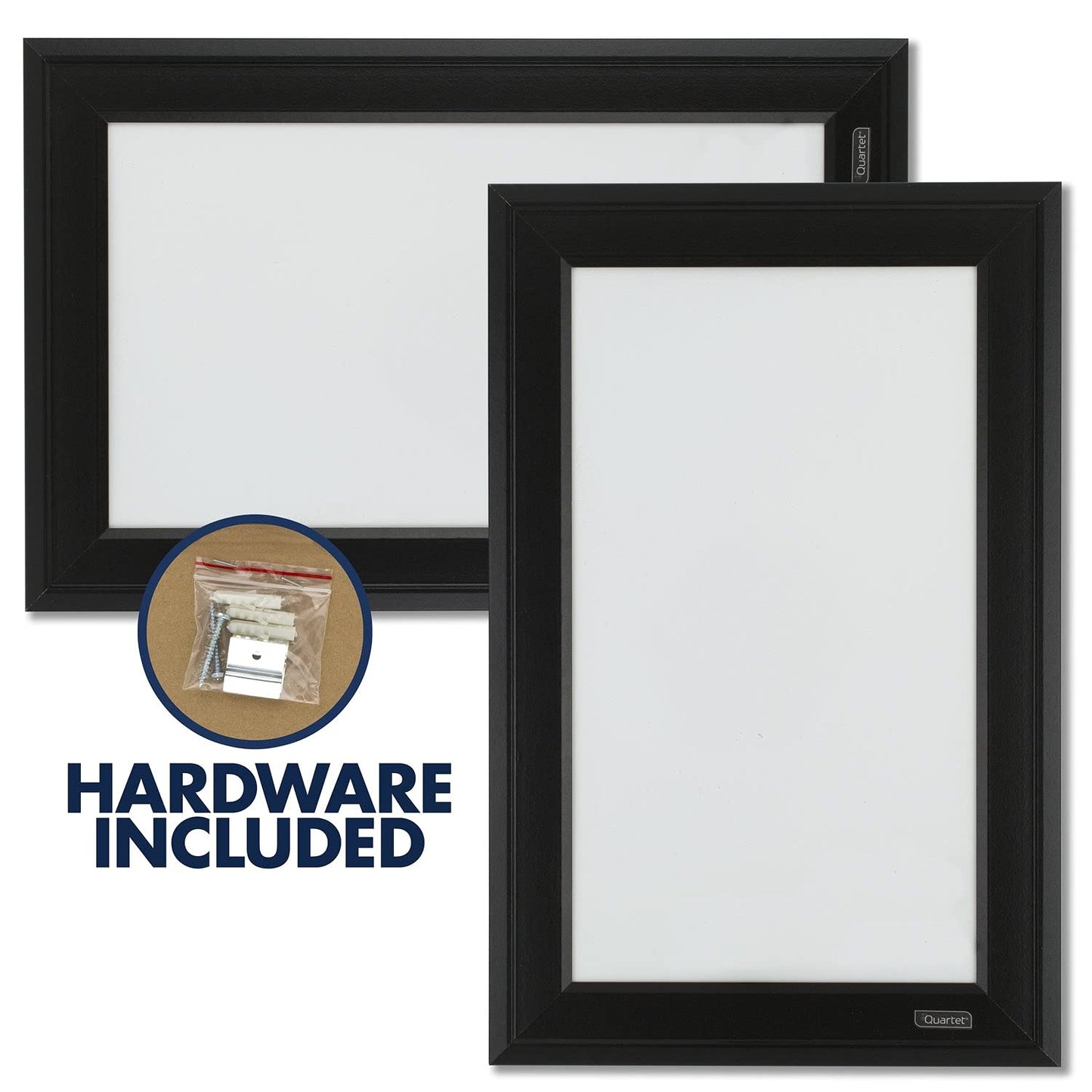 Quartet Magnetic Whiteboard, 11" x 17" Small White Board for Wall, Dry Erase Board for Kids, Perfect for Home Office & Home School Supplies, Dry Erase Marker, Magnets, Black Frame (79280)