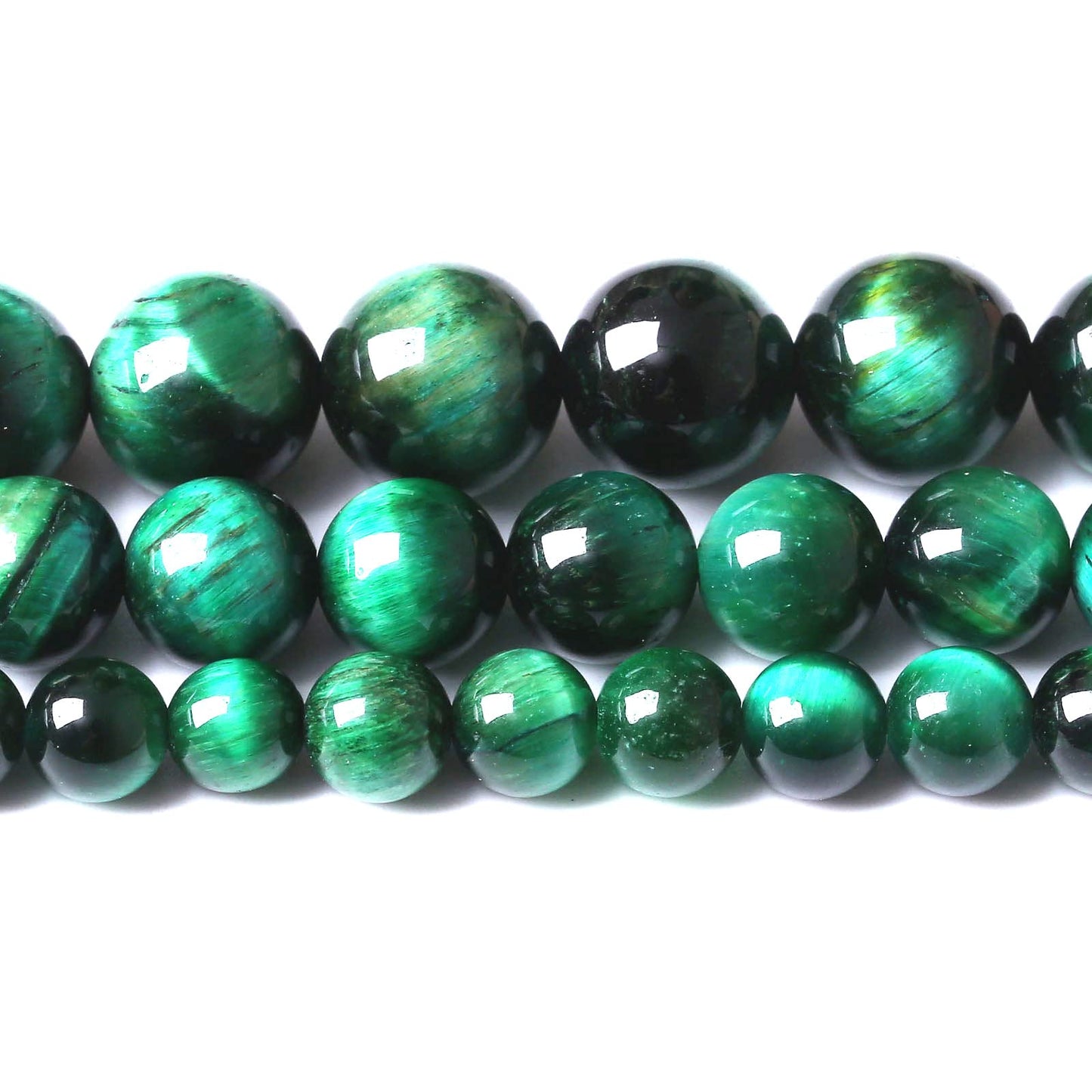 45PCS 8MM AAA Green Tiger Eye Stone Beads Natural Gemstone Bead Crystal Healing Energy Jewelry Making DIY 15 inches