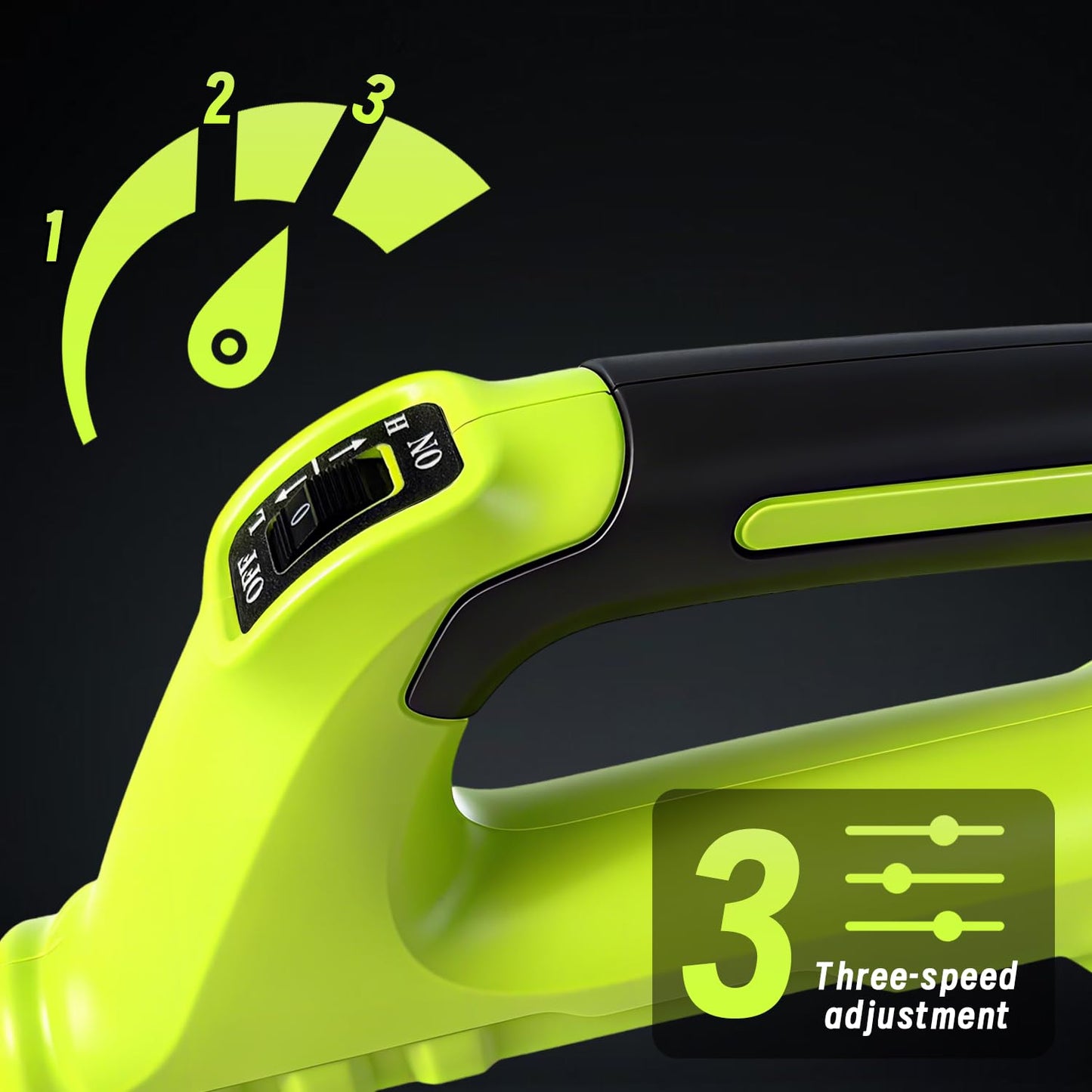 Cordless Leaf Blower, 21V Leaf Blowers, 580CFM/180 MPH Brushless Motor and 3-Speed Electric Blower, with 2 Lightweight Batteries 3.0Ah & Charger Gutter Cleaning for Garden Yard Patio