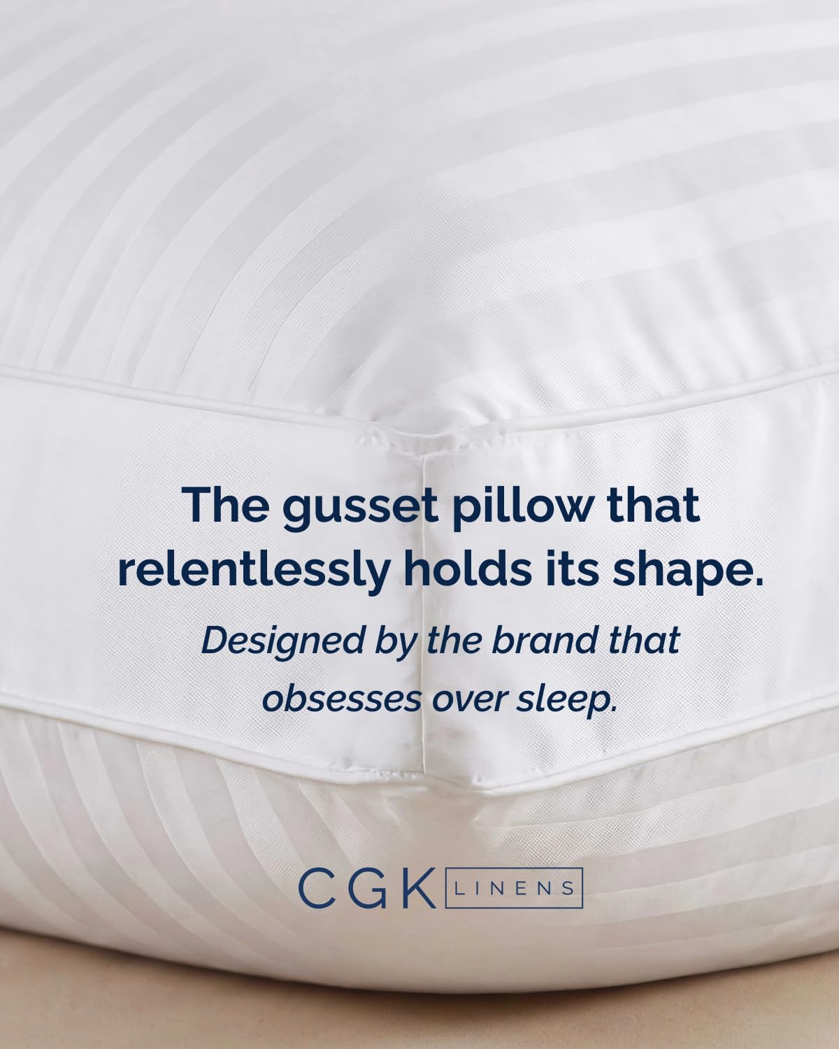 Bed Pillows for Sleeping Standard Size - Set of 2, Soft & Fluffy with Down Alternative Filling - Hotel Luxury Quality, Gusseted Pillow for Back, Stomach & Side Sleepers - Comfy & Breathable - White