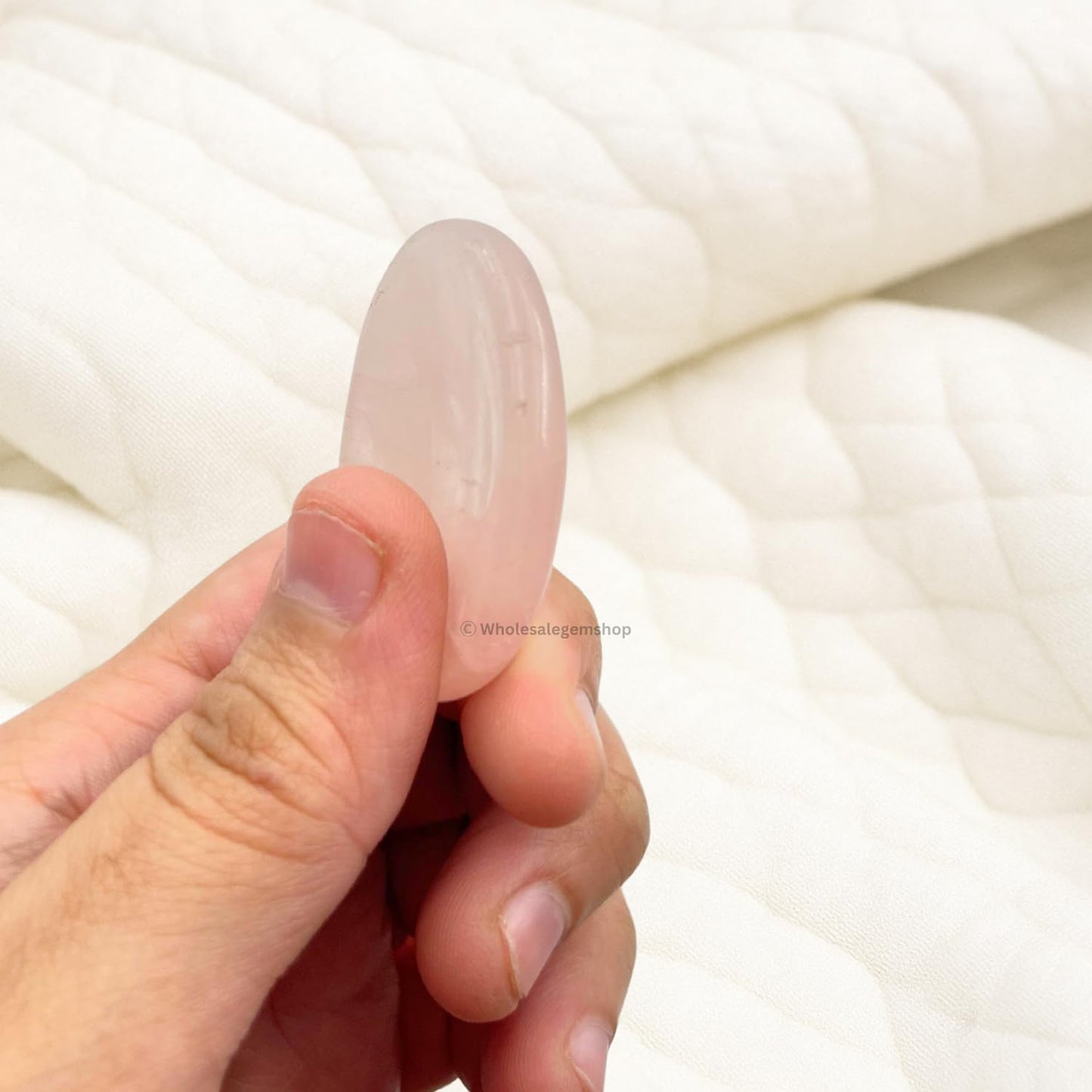 GEMSCITE Rose Quartz Thumb Worry Stones Metaphysical Gemstone Crystal Healing Reiki Men Women Gift FENG Shui Positive Energy Love Wellness Palm Stones Wicca Powerful