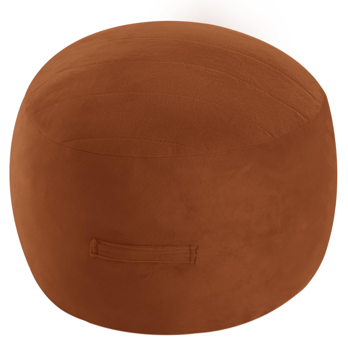 MeMoreCool Round Stuffed Pouf Ottoman Foot Rest, Floor Pouf Foot Stool with Soft Foam Chunk Filling, Small Round Ottoman Footstool Circle Footrest for Living Room, Coffee