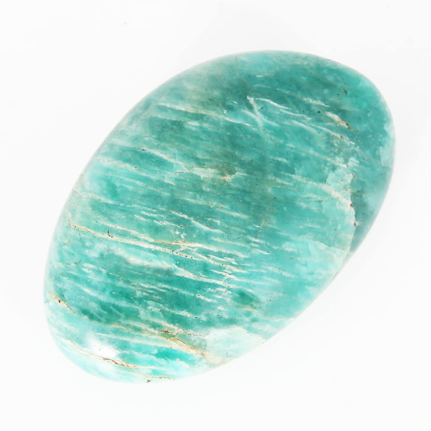 Orientrea Amazonite Palm Stone-1 Pc Amazonite Pocket Energy Stone, Smooth Healing Crystal Worry Stone(Amazonite Stone(1 Pc))