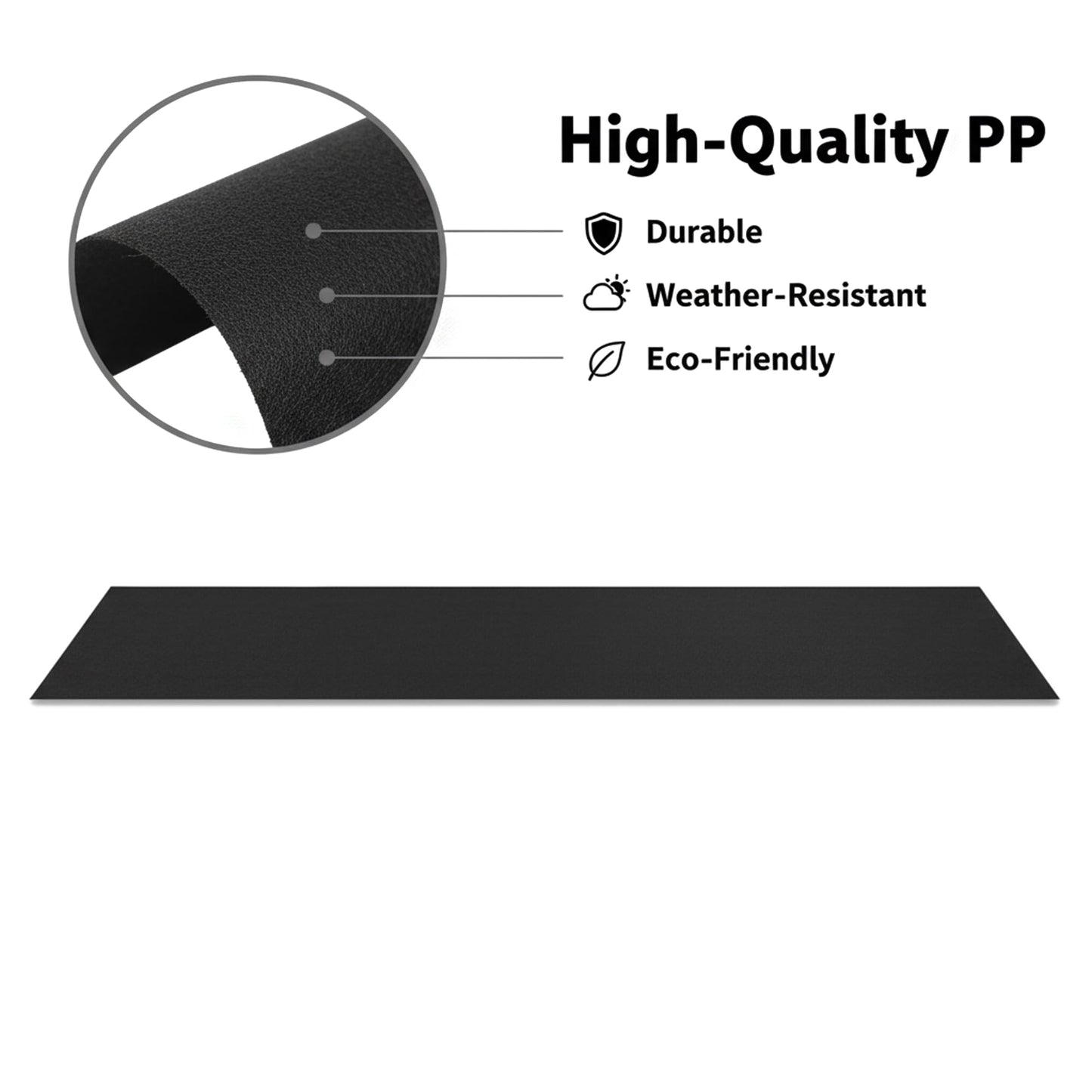 Plastic Garden Landscape Edging, 40ft Long × 5in High, Flexible PP Black Lawn Edging for Garden Borders