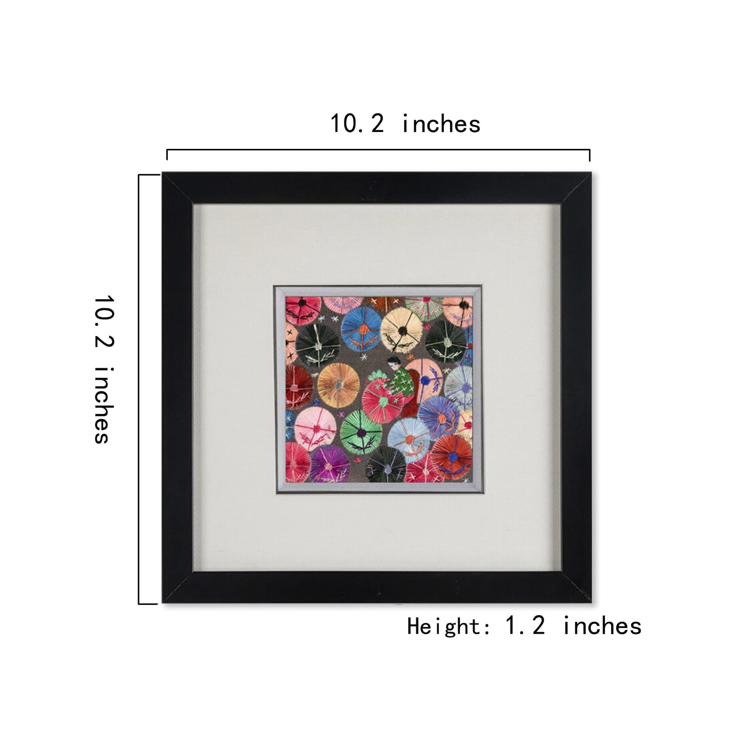 Ebherys Hunan Hand Embroidery Artwork, Handmade Paintings with Wood Frame Hanging on the wall as Room Decoration Home Accessories, Meaningful Gifts for Mother Daughter and Friends (Hanging Cloth)