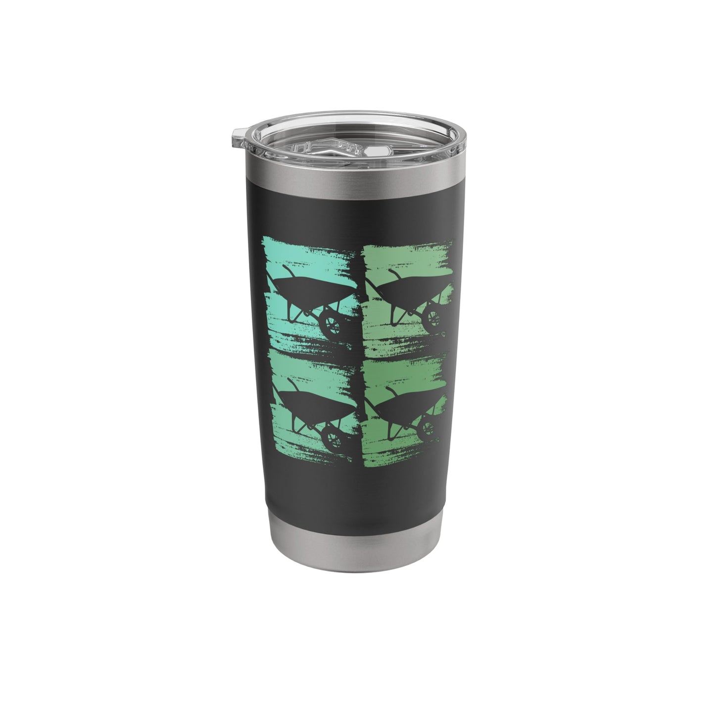 Wheelbarrow Gardener Retro Graphic, Wheelbarrow Stainless Steel Insulated Tumbler