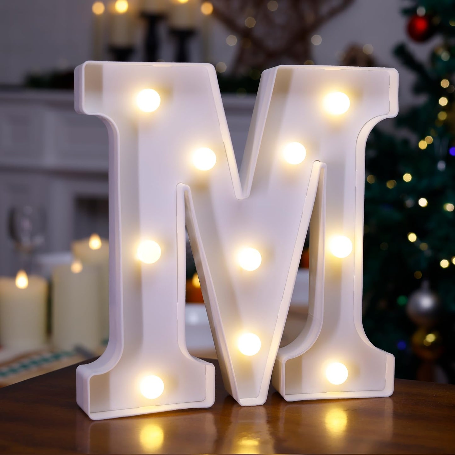 TRONSBOO LED Marquee Sign Light Up Letters, Alphabet Light Up Sign, Battery Powered LED Letter Lights for Night Light, Wedding, Birthday, Party, Christmas or Home Decor (M)