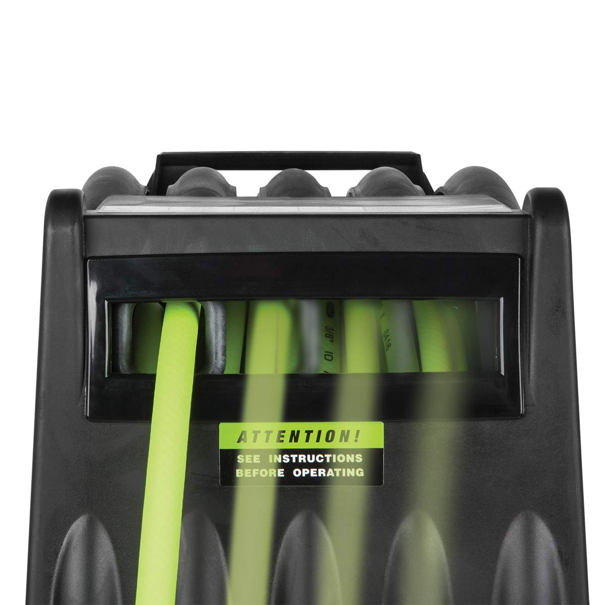 Flexzilla Levelwind Retractable Air Hose Reel, 3/8 in. x 75 ft., Heavy Duty, Lightweight, Hybrid, ZillaGreen - L8306FZ