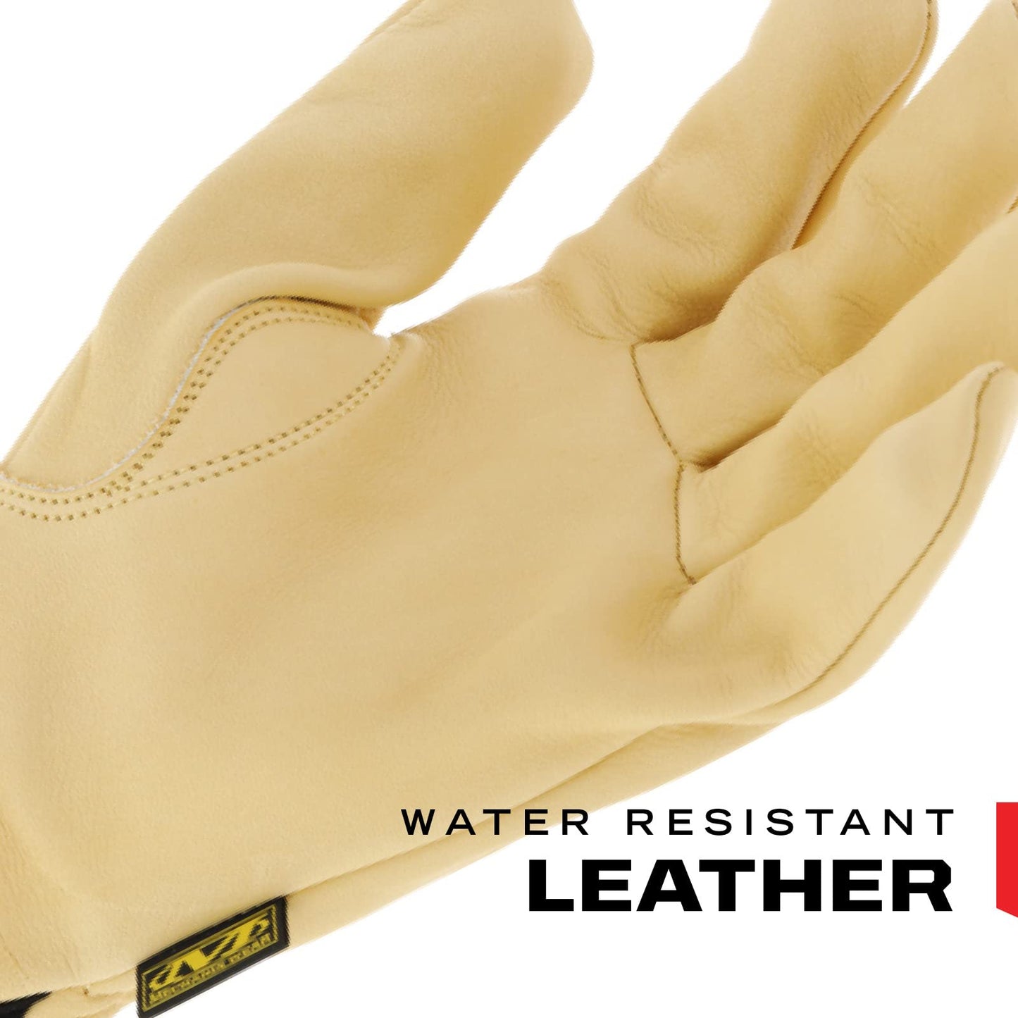 Mechanix Wear Leather Cow Driver - Breathable Leather Driver Gloves for Hand Safety - Elastic Cuff - Comfortable Fit - Water Resistant - Tan - X-Large