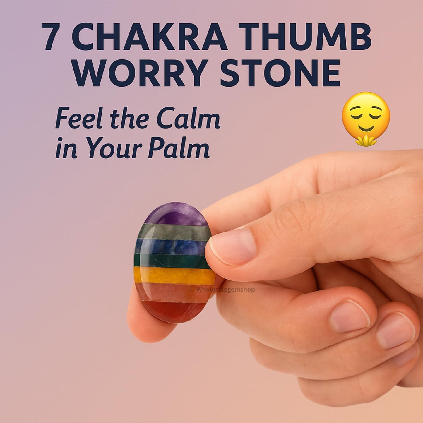 Wholesalegemshop Lot of 11 Premium Worry Stones Set - Thumb Worry Stones Metaphysical Gemstone Crystal Healing Reiki Men Women Gift Feng Shui