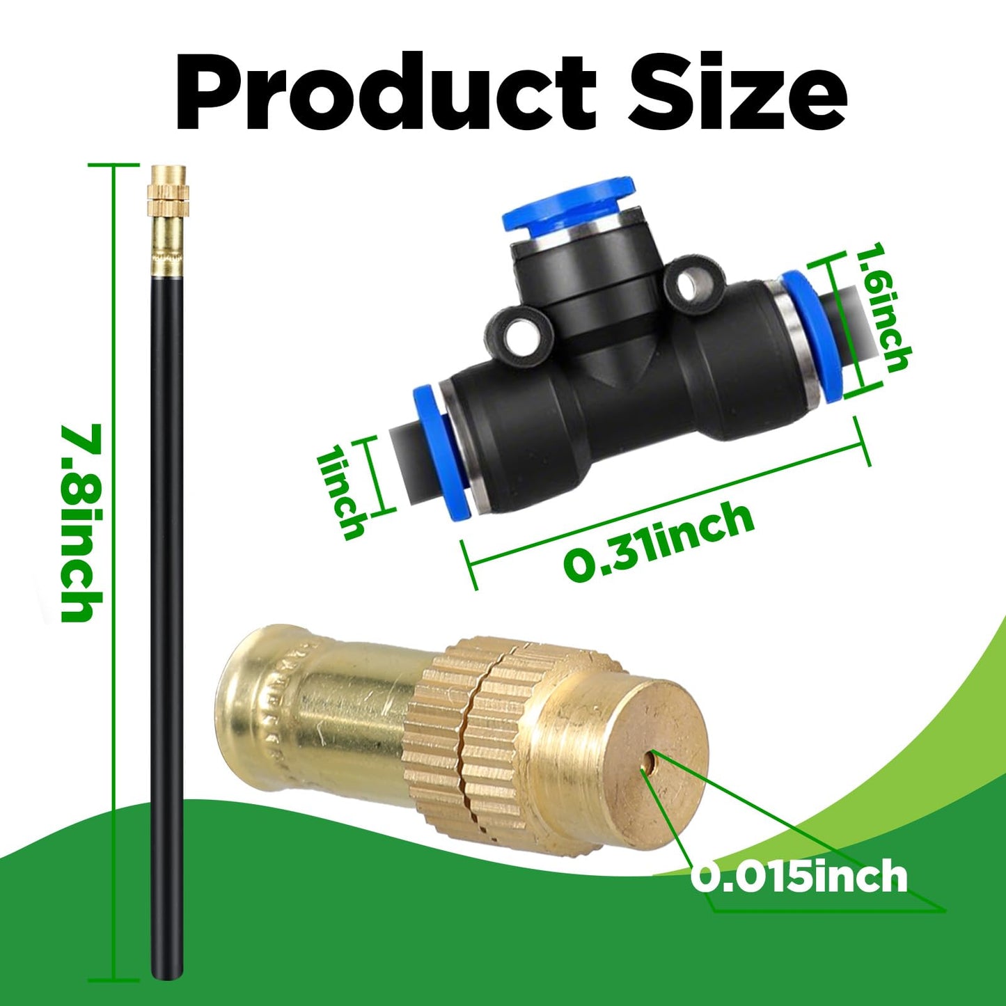 DEMORA 66FT Automatic Drip Irrigation Kit, Bendable Watering Hose with Multi Sprinkler Heads, Misting System for Garden Yard Outdoor Plants Greenhouse