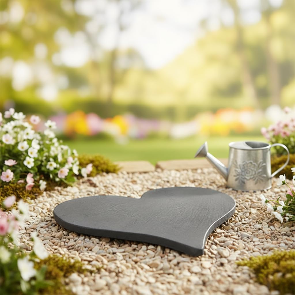Comfy Hour Rustic Style Collection Cast Iron Garden Stepping Stone - Heart