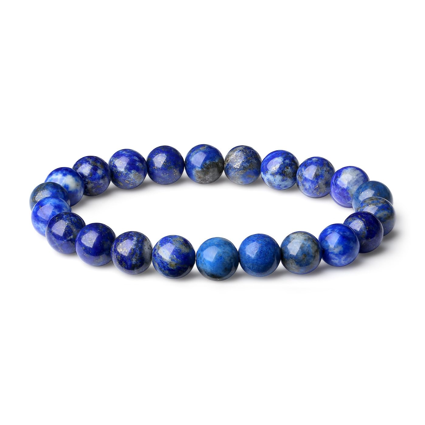 MAIBAOTA Blue Bracelets for Women Blue Gifts for Women 8 mm Beaded Bracelets for Women Men Stone Jewelry Lapis Lazuli Bracelet