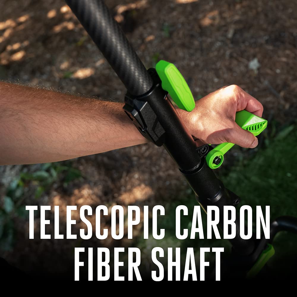 EGO Power+ Pole Saw for Tree Trimming, Cordless Electric Pole Saw with Telescopic LED Cut Line Indicator, Includes 56V 2.5Ah Battery and Charger - PS1001