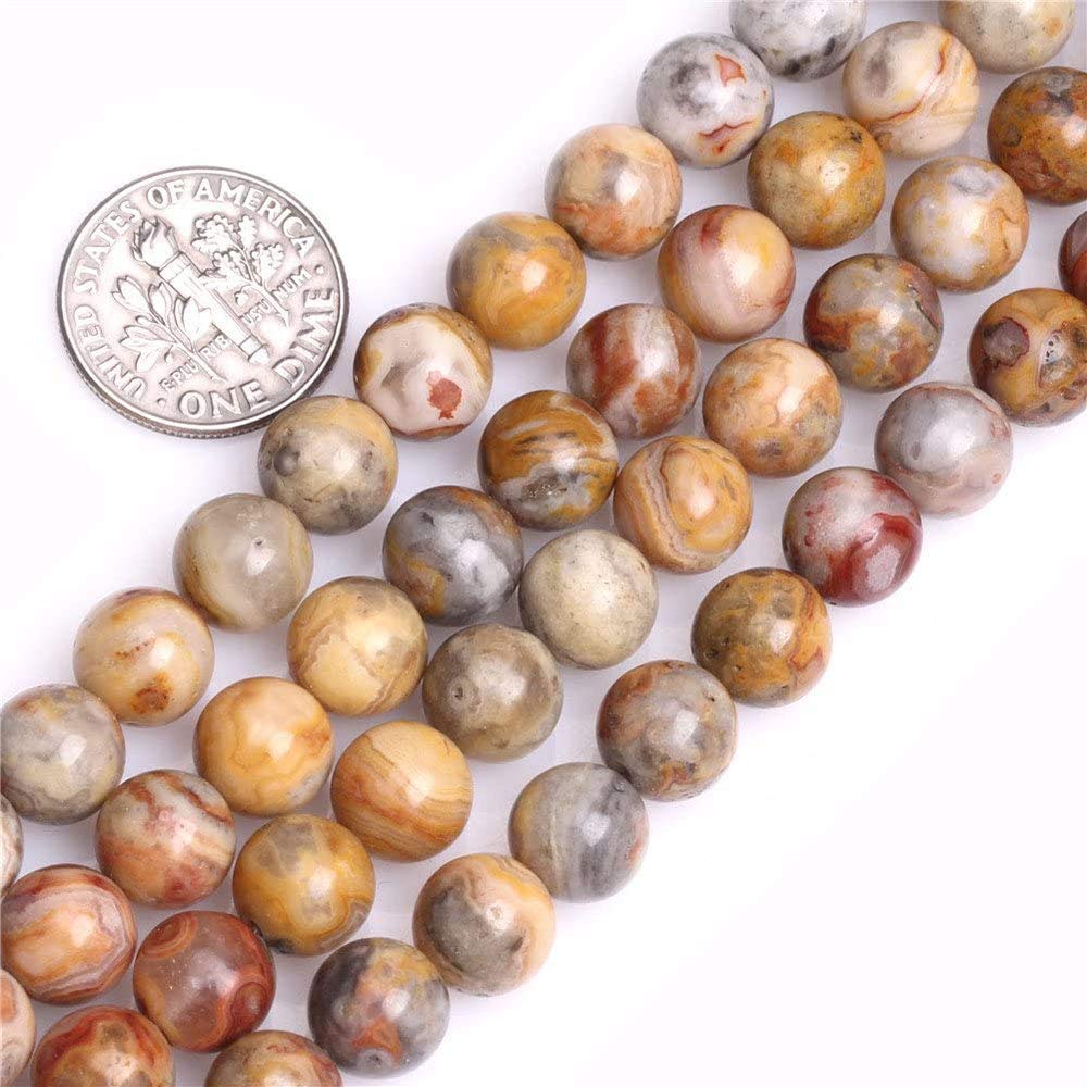 Genuine Crazy Lace Agate Beads for Jewelry Making Gemstone Semi Precious Stone Round 6mm Strand 15"(58-62pcs)