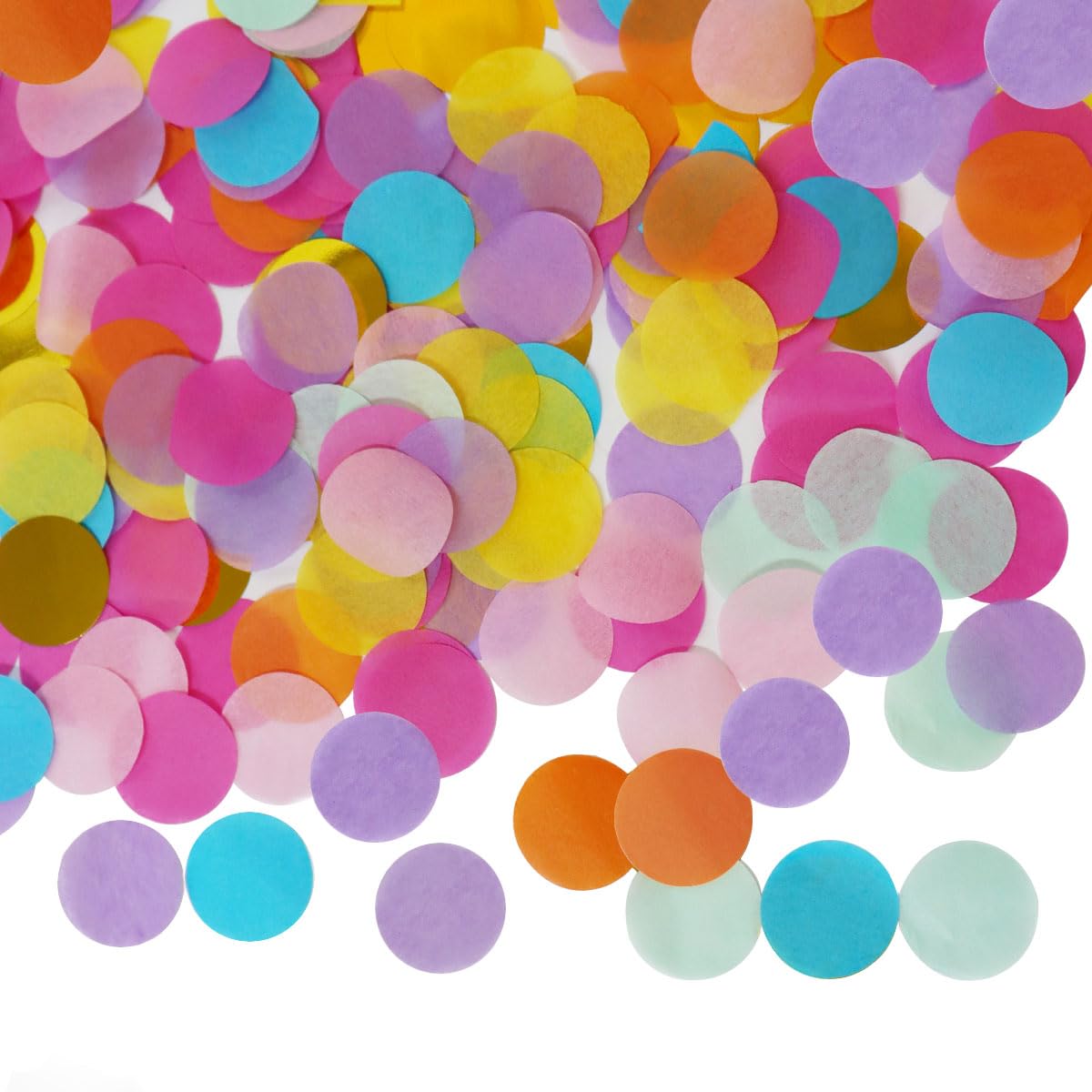10000 Pieces 1 Inch Round Tissue Paper Confetti, 3.5 oz Multicolor Round Tissue Confetti, for Weddings, Anniversaries, Arts Craft DIY Scrapbooking