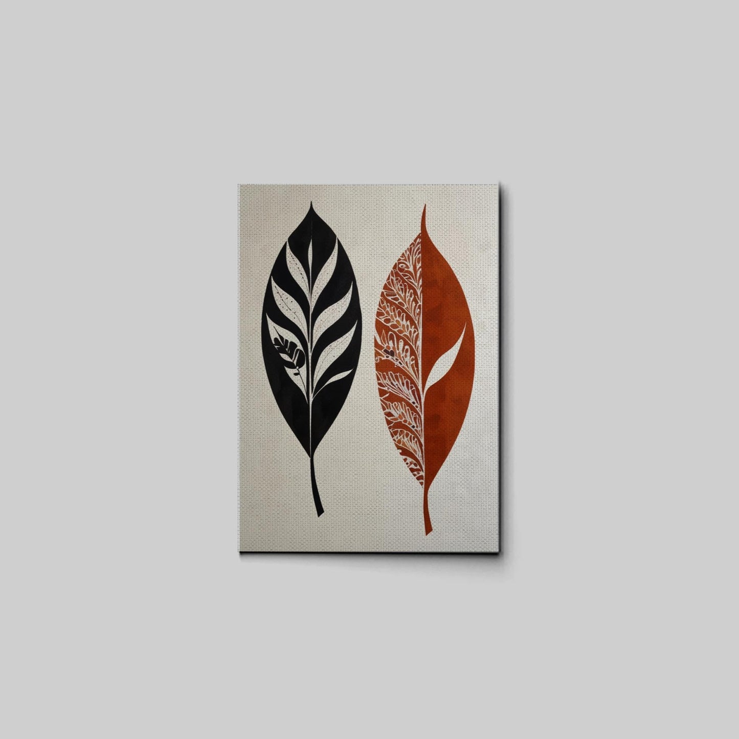 Canvas Print Scandinavian Folk Art Print Abstract Botanical Nordic Print Beige and Black Scandinavian Botanical canvas Decor Canvas, Decor