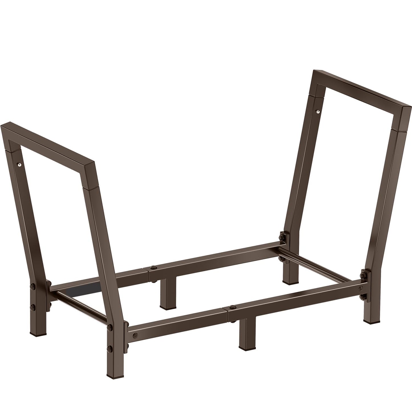 Minicloss 34 Inch Firewood Rack Outdoor Indoor, 2.7ft Wood Storage Rack Stand, Heavy Duty Fire Wood Holder for Fireplace（Bronze）
