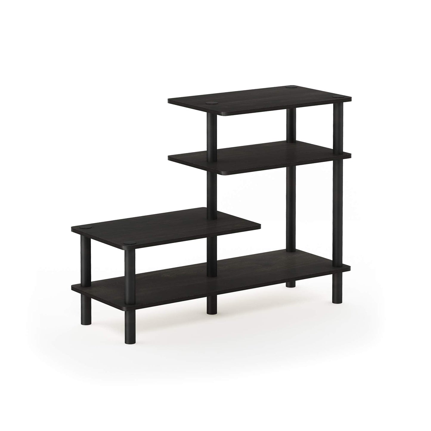 Furinno Ladder Bookcase Display Shelf, 5-Tier, Espresso