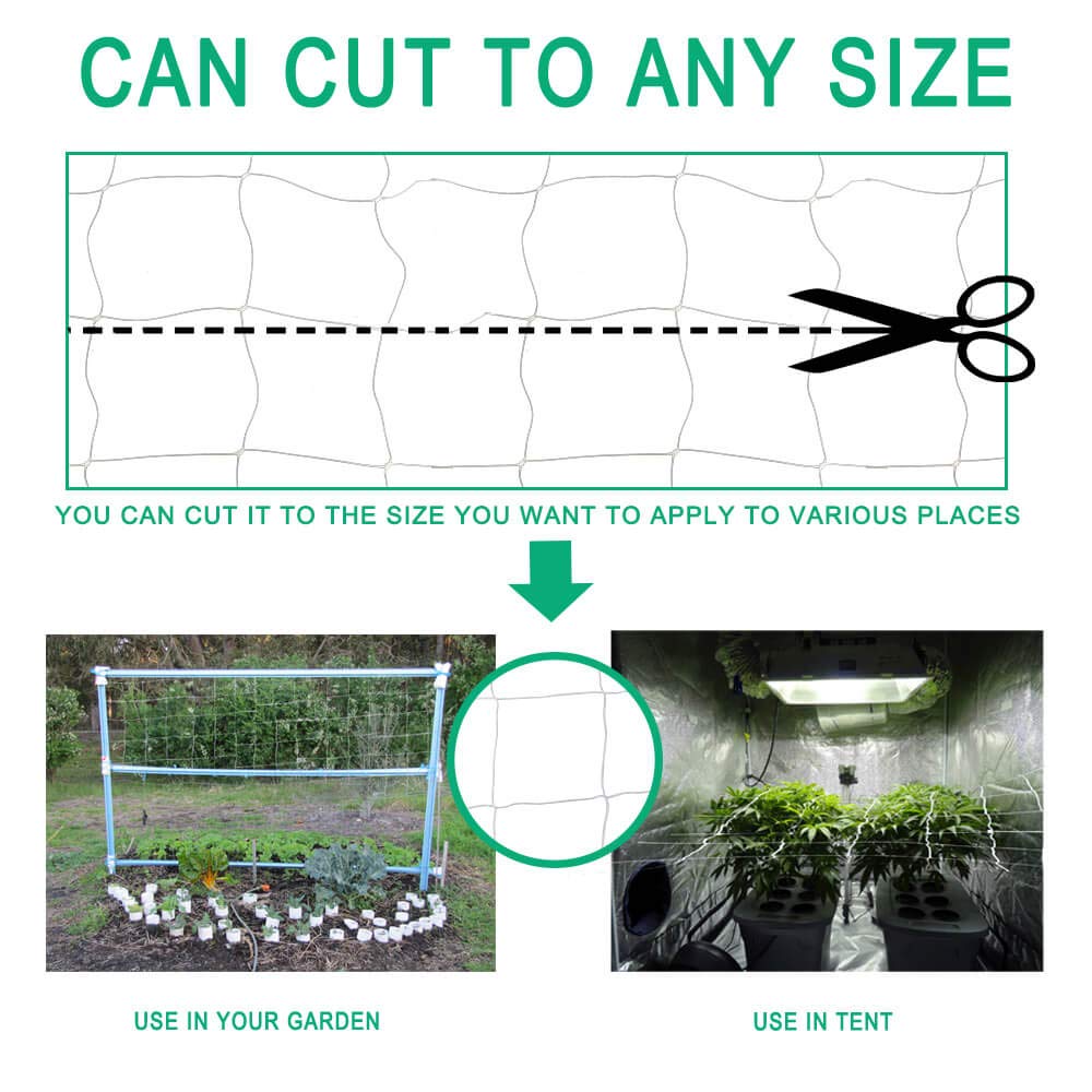 Heavy Duty Trellis Netting Roll - 59''x328' Plastic Plant Trellis Net for Climbing Plants