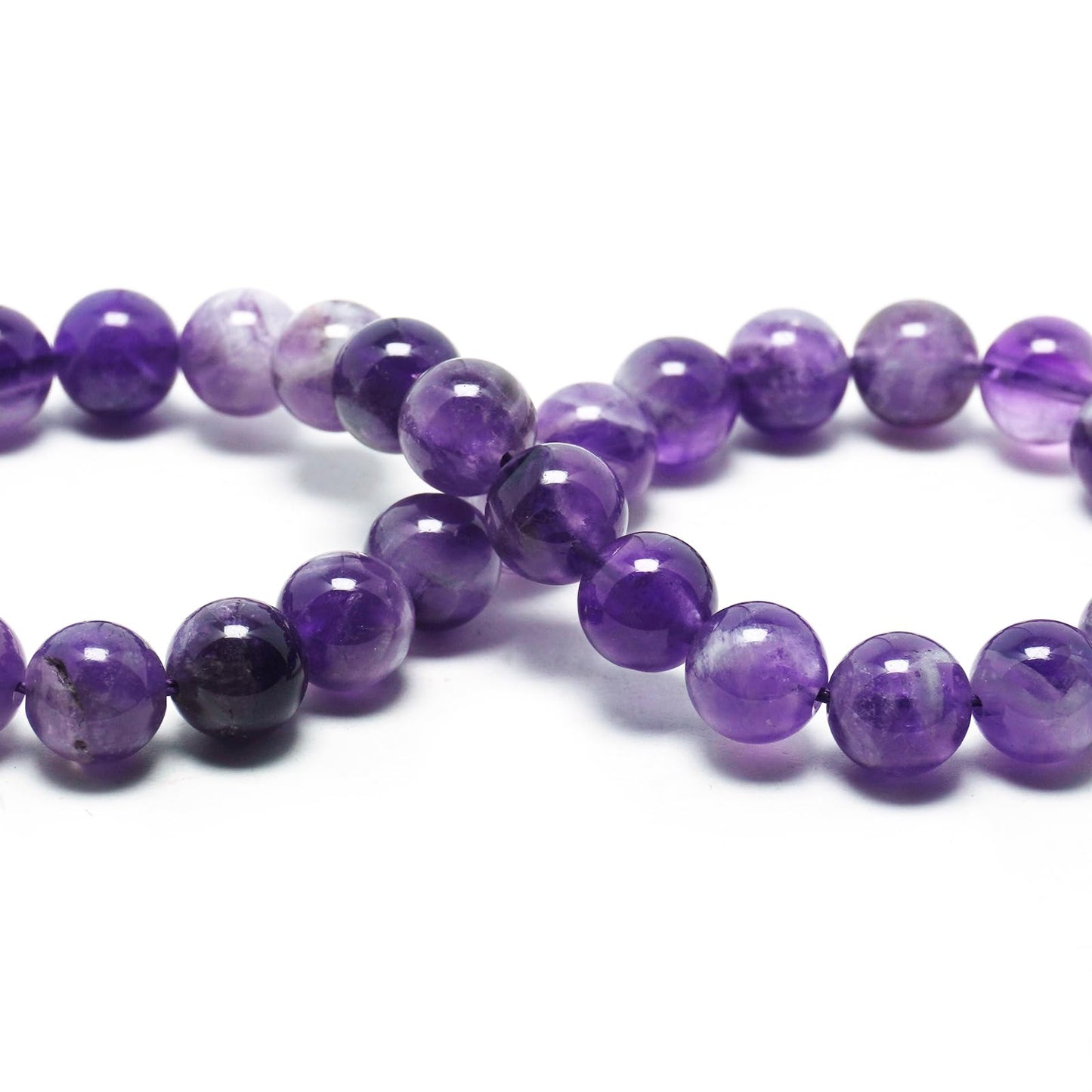 DIQIO Natural Dreamy Amethyst Beads for Jewelry Making - Stone Beads Gemstone Beads for Bracelets, 6mm Purple Crystal Round Loose Beads(58-60pcs, 6mm, Dreamy Amethyst)