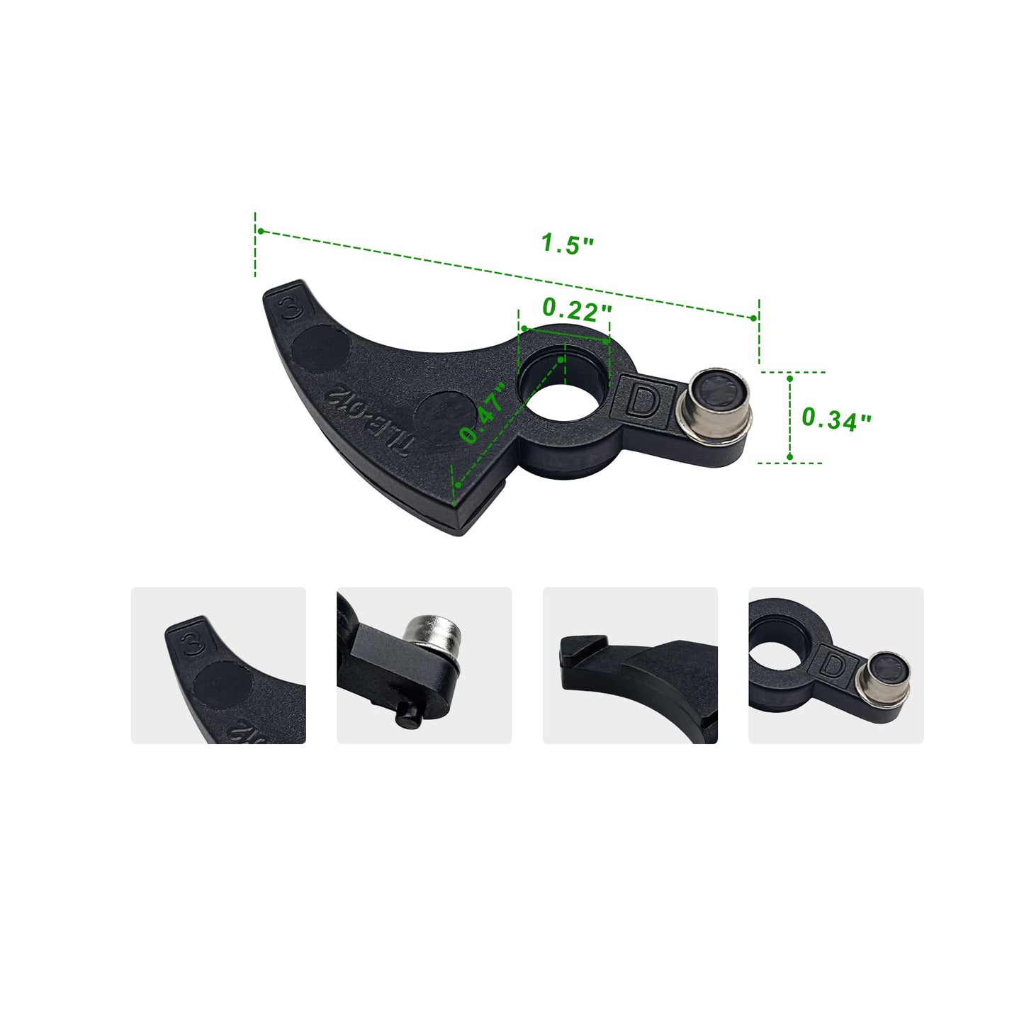Kenshopping 90567077 6-Pack Trimmer Replacement Lever Assembly for 90567079 Black&Decker NST2118 LST220 LST136 LST220FC-B3 LST220FC-BR NST2118-6 Pack
