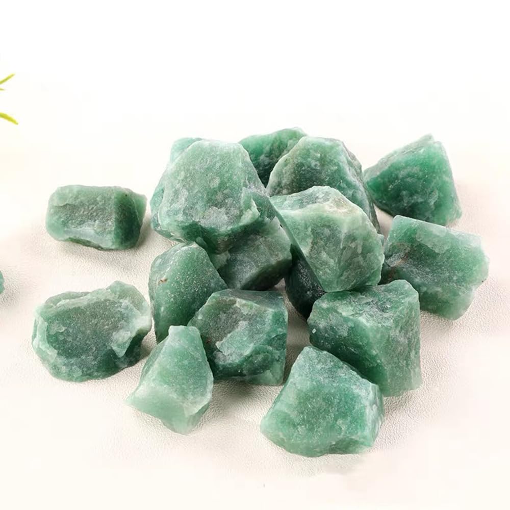 2PCS Natural Raw Stone Healing Crystals Bulk, Gemstones for Reiki, Meditation, Home Decor, Garden Fountain Rocks (Green Aventurine)