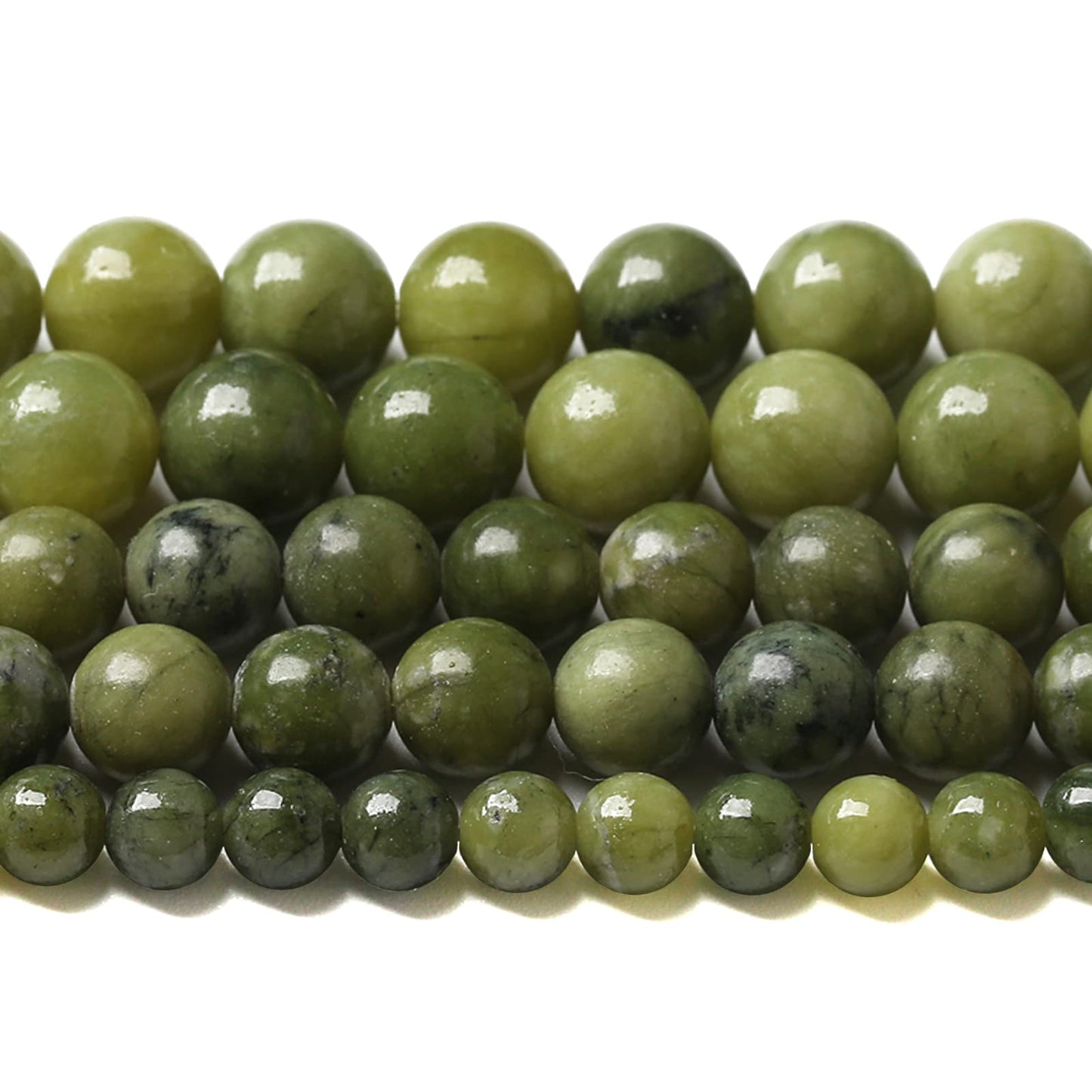 4MM 88PCS Natural Stone Chinese Green Jade Loose Beads for Jewelry Making DIY Bracelet Necklace 1 Strand