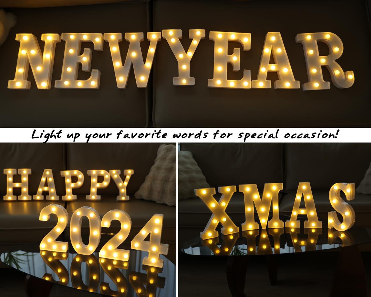 IFDGCTK Light Up Letters, Led Letter Lights 26 Alphabet, Decorative Lighted Letter, Battery Powered Led Marquee Letters for Party, Bar, Night Light, Home Decor(A)