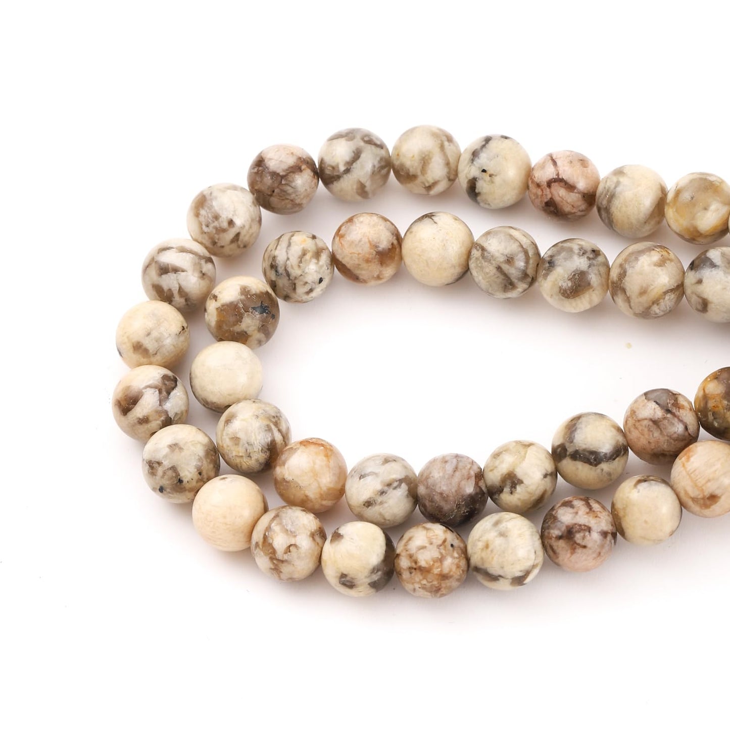 10mm 38pcs DIY Natural Feldspar Stone Beads Round Healing Crystal Gemstone Loose Beads for Jewelry Making Handmade Bracelet Necklace