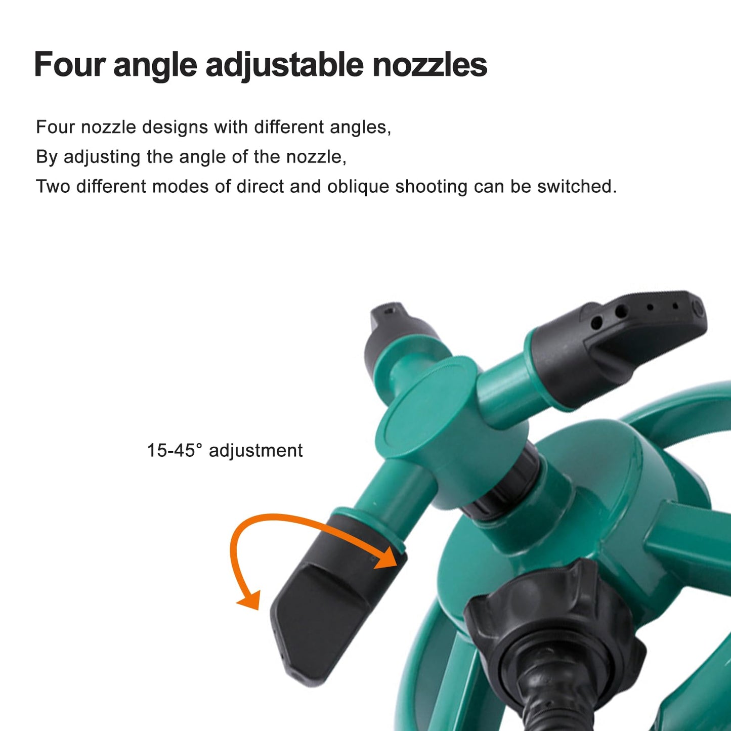 Vbvbip 360° Round Base Lawn Sprinkler - Adjustable Rotating Sprinkler for Yard, Garden Irrigation with Water-Efficient Spray Patterns