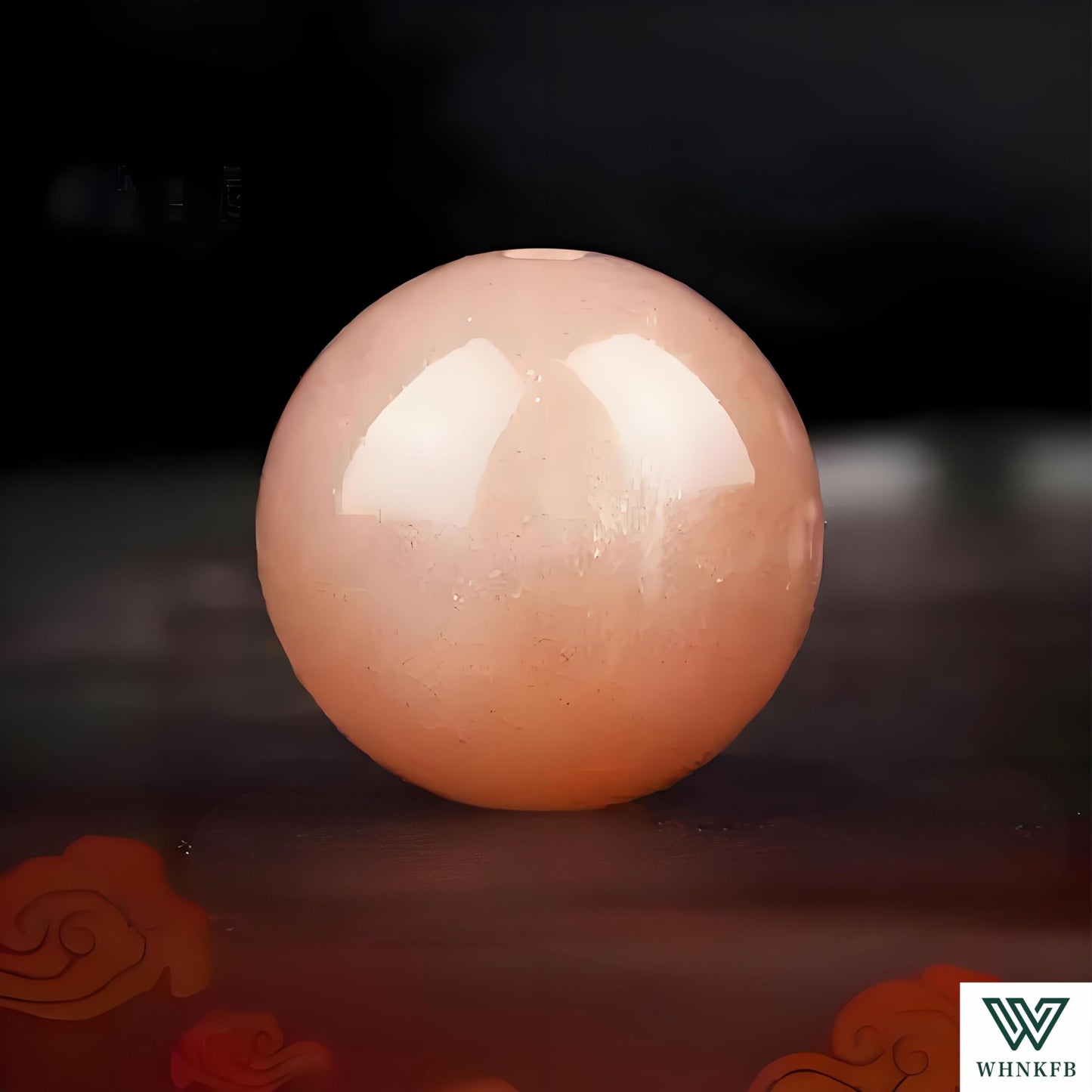 WHNKFB 10mm 50PCS Natural Peach Moonstone Round Beads, Smooth Polished Loose Gemstone Beads for Jewelry Making Craft - 4mm 6mm 8mm 10mm Options with Free Elastic Cord