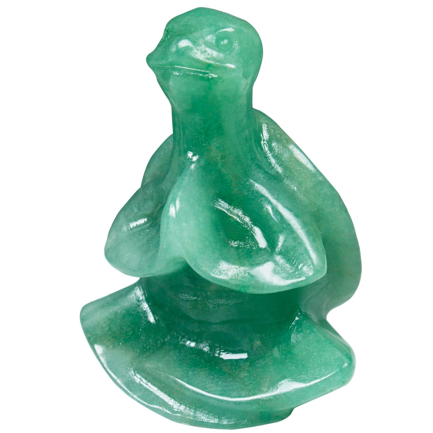 QLRSUXN Green Aventurine Sea Turtle Meditation Crystal Yoga Sculpture,Hand Carved Healing Figurine Spiritual Decor Chakra Balancing Gift,Zen Statue for Home Office Decorations