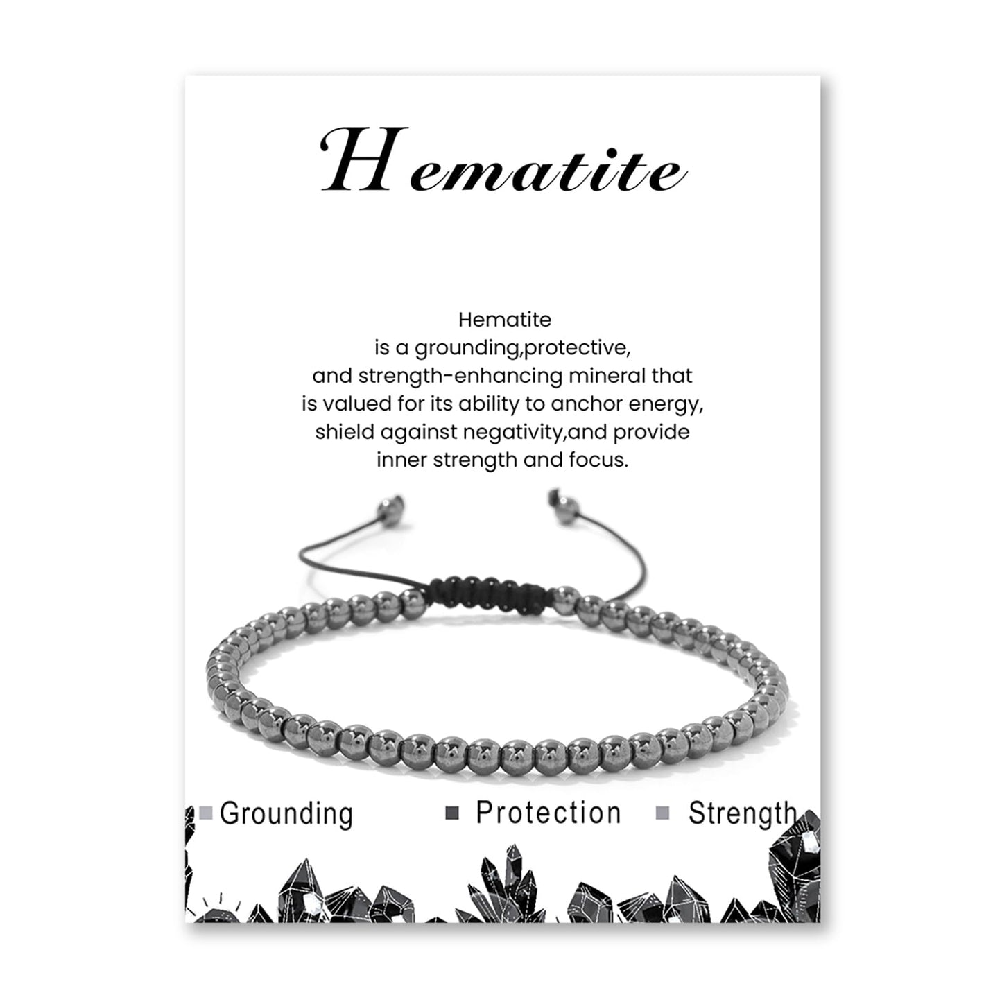 Lit Wall Hematite Anklets for Women Beach Boho Ankle Waterproof Hematite Anklet Bracelets Adjustable Beaded Ankle Bracelet Plus Size Anklets Gemstone Anklet Jewelry Gift for Her