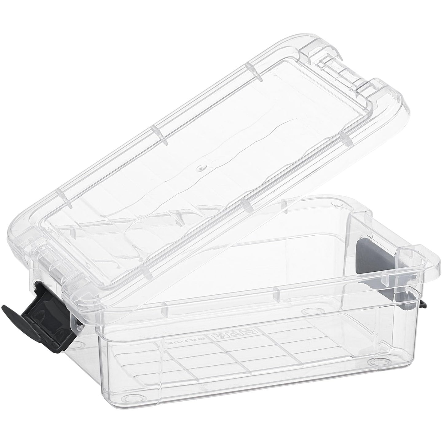 Superio Clear Storage Boxes with Lids, 1.27 Quart Plastic Container Bins for Organizing, Stackable Crates, BPA Free, Non Toxic, Odor Free, Organizers for Home, Office and Dorm