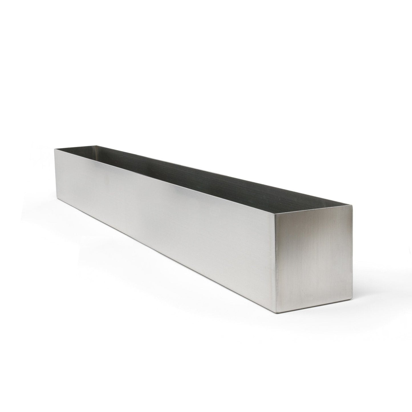 Buhbo Modern Trough Rectangle Planter 32 inch, Brushed Stainless Steel